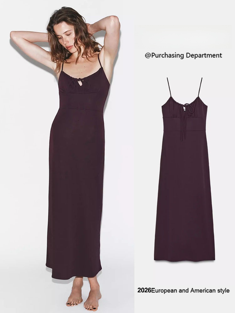 Ethnic Fashion Dress - Summer New round Neck Slit Midi