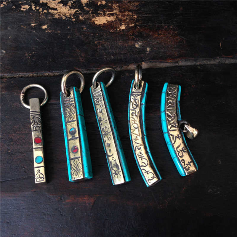 Ethnic Fashion Com - Tibetan Mantras Amulet Charms for Man