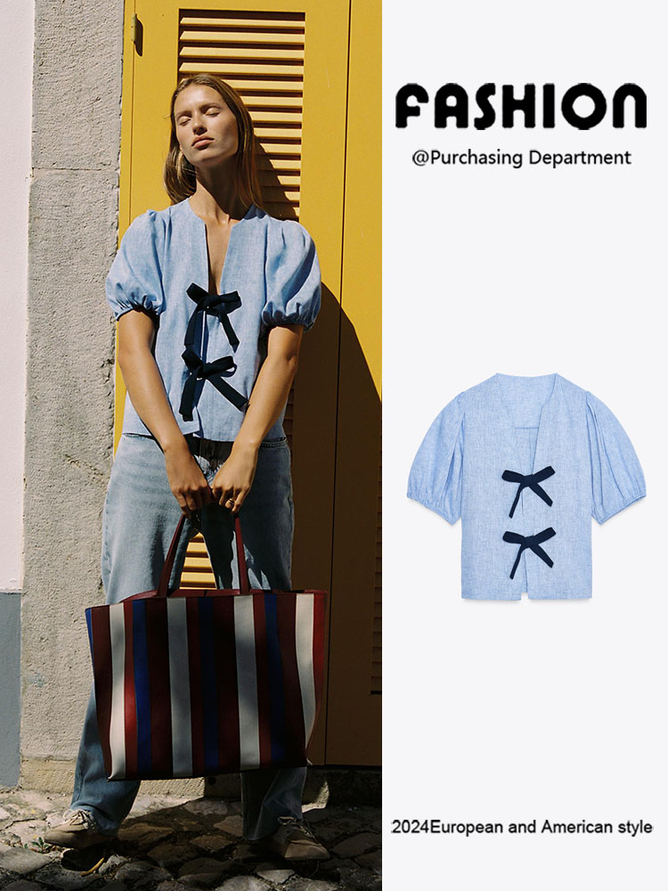 Ethnic Fashion Trends 2025 - New Arrival Women's Shirt Knot Decorated