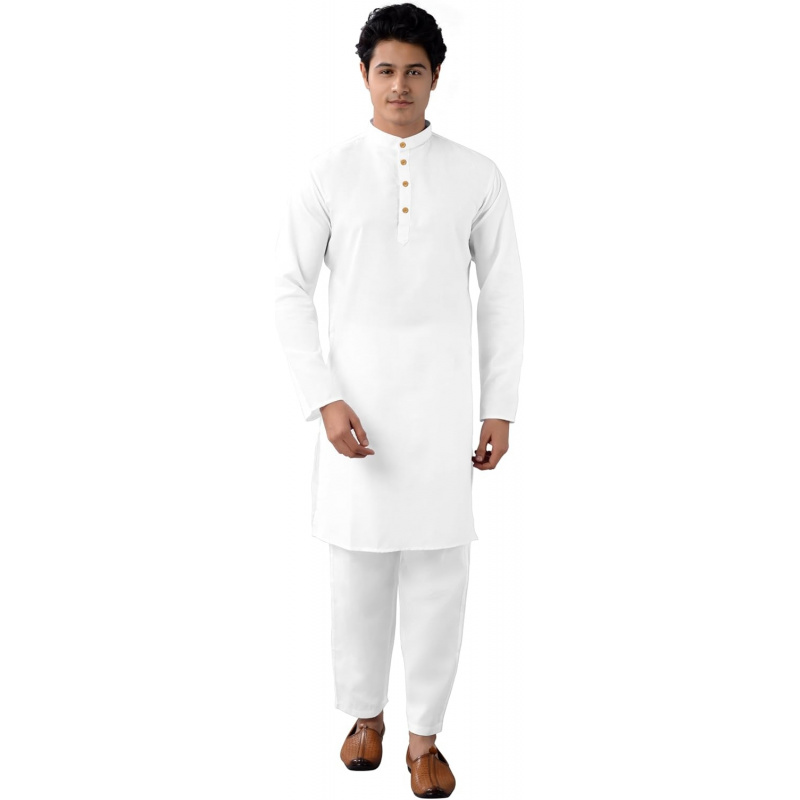 Kurta Men Cotton - Men's Tunic Cotton Kurta Pajama Set