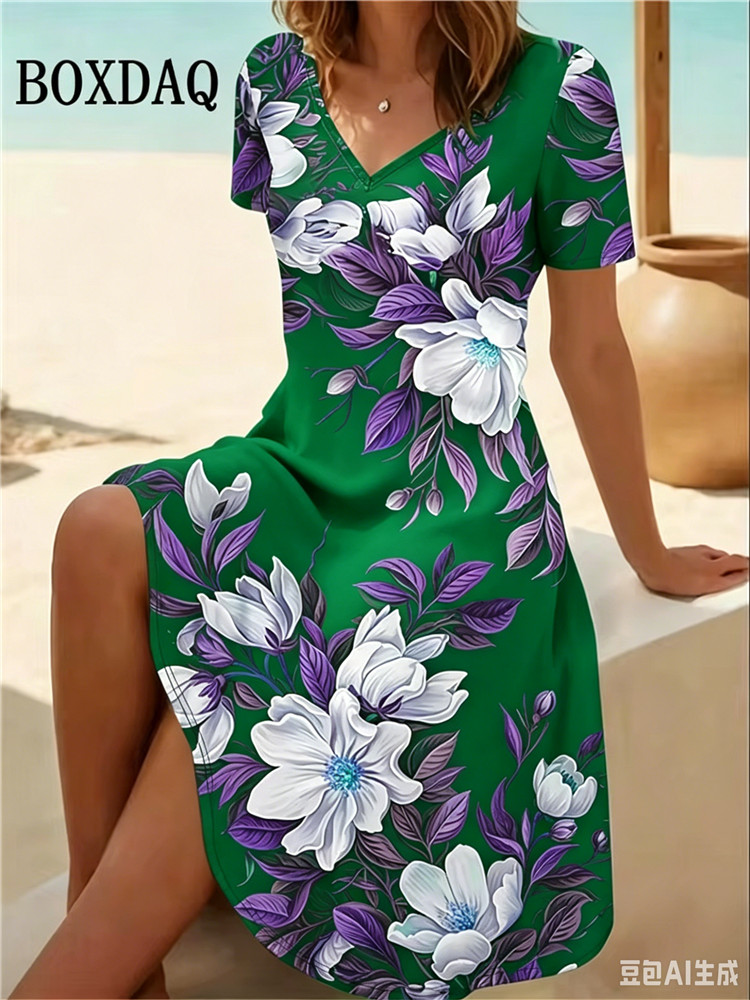 Ethnic Fashion Dress - 6XL Plus Size Women Dresses Summer