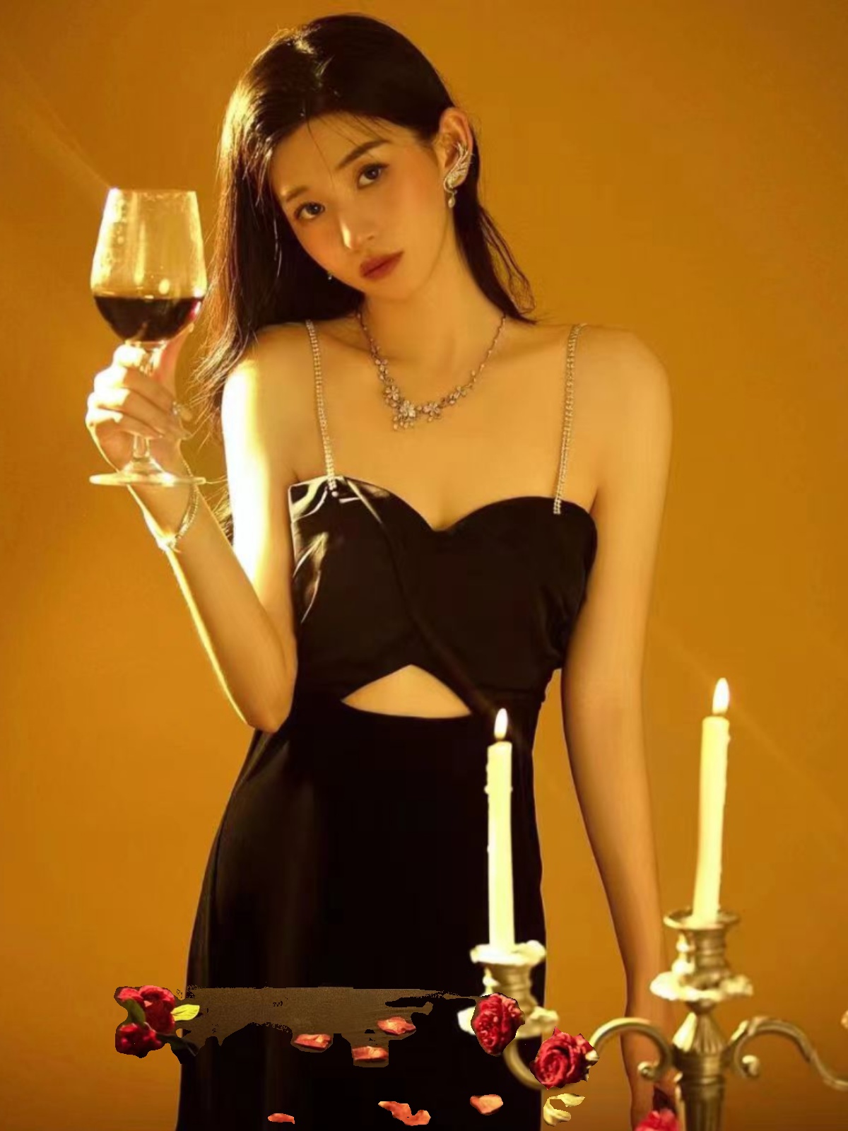 Ethnic Fashion Dress - Sexy Backless Strap Dress Photography Studio
