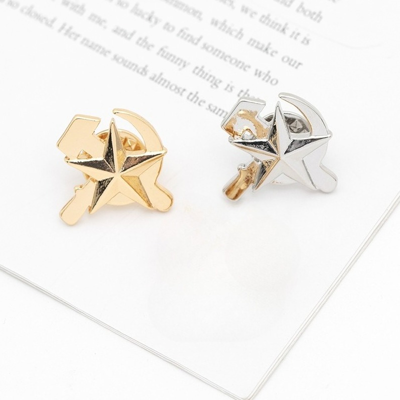 Ethnic Fashion Logo - Ethnic Enamel Five-pointed Star Sickle Hammer
