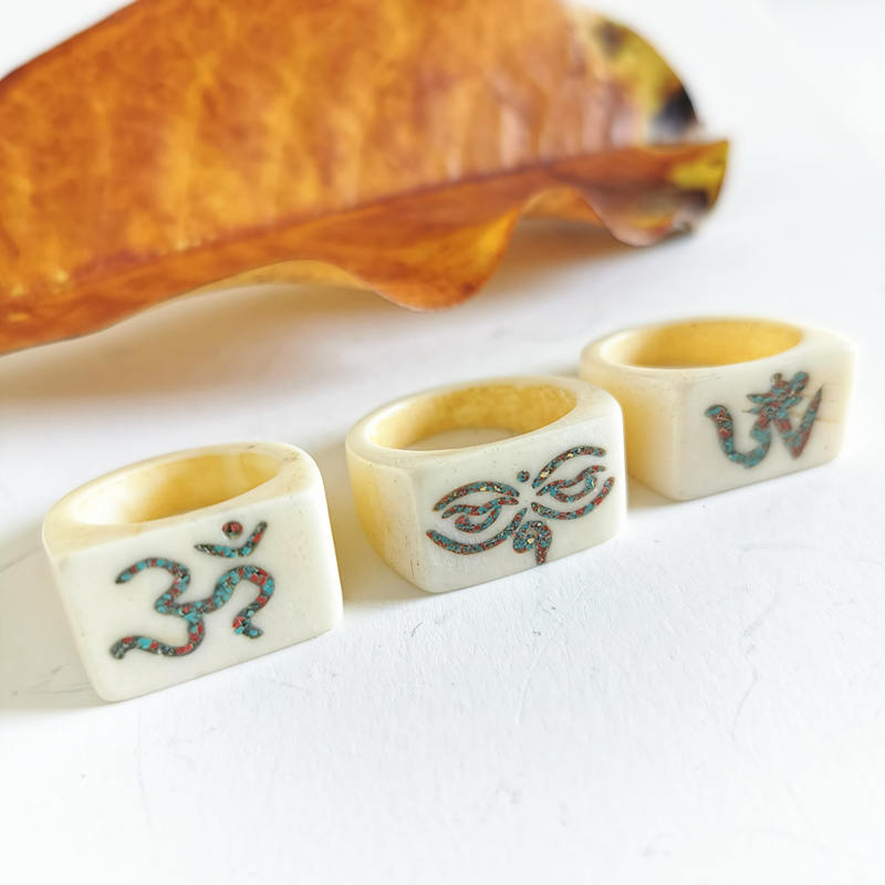 Ethnic Fashion Com - Tibetan Amulet Symbols Ring for Man