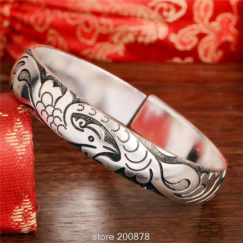 Ethnic Fashion Com - Tibetan Bangles Phenxi Totem Open Cuff