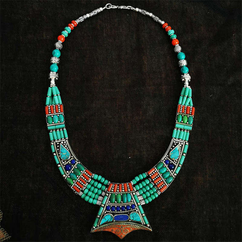 Ethnic Fashion Com - BOHO Vintage Necklaces Collection Copper Inlaid