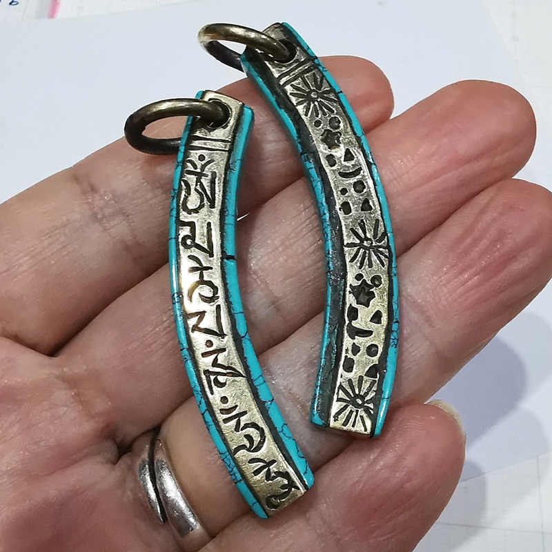 Tibetan Mantras Amulet Charms  - Ethnic Fashion Com ulasan dan harga