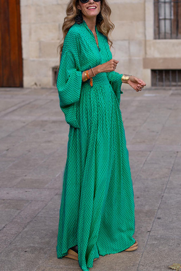Vintage Boho Women's Casual Dr - Ethnic Fashion Dress ulasan dan harga
