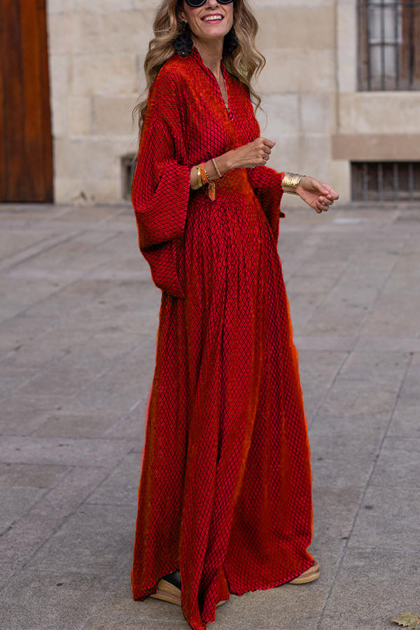Vintage Boho Women's Casual Dr - Ethnic Fashion Dress ulasan dan harga