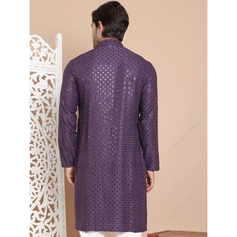 Indian Men's Kurta Tunic Cotto - Kurta Men Cotton ulasan dan harga