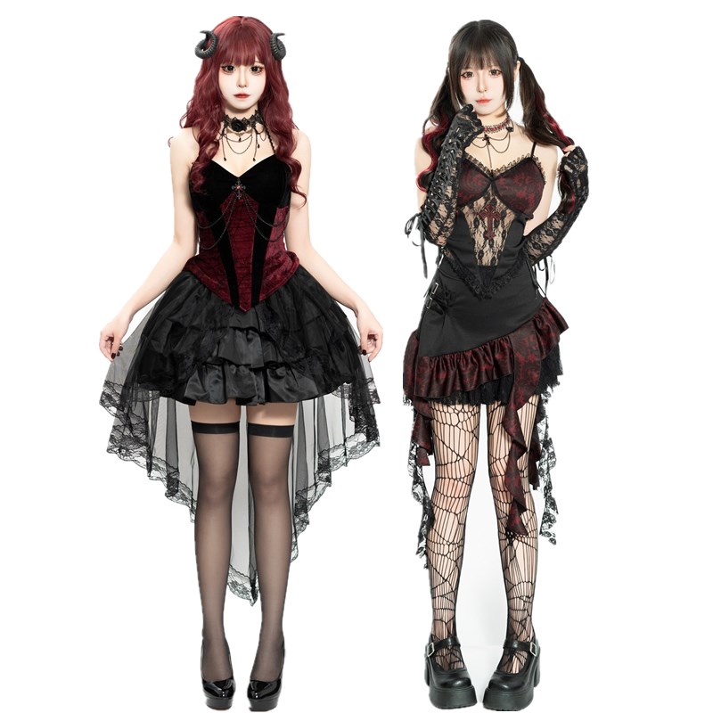 Dark Gothic Style Devil  Suit  - Ethnic Fashion Dress ulasan dan harga