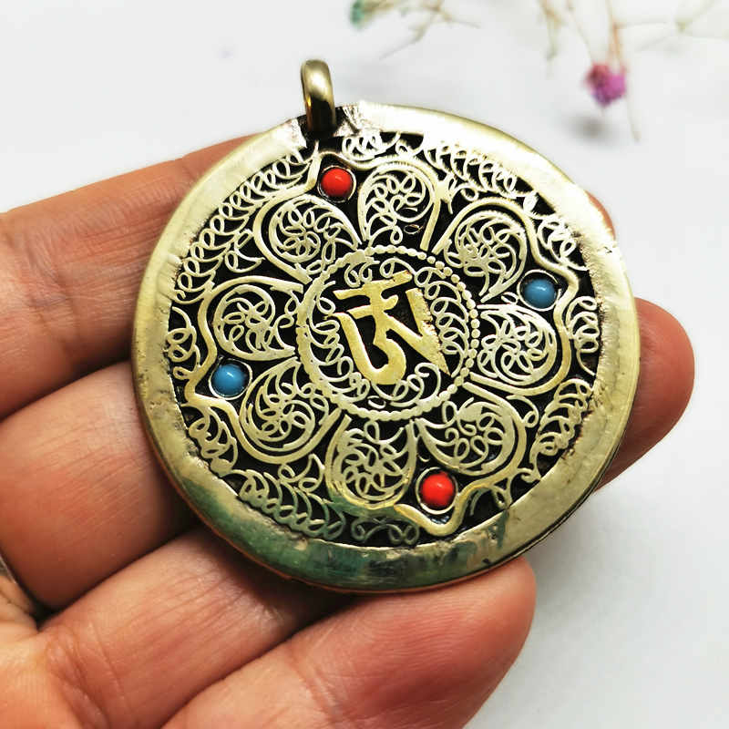 Tibetan OM Mantras Amulet Copp - Ethnic Fashion Com ulasan dan harga