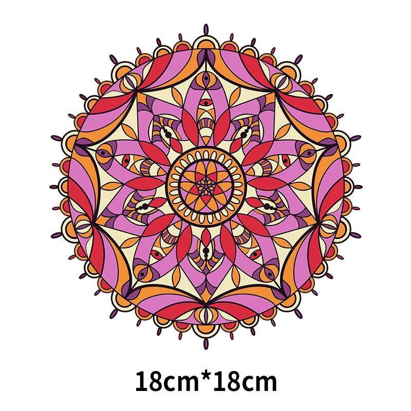 Iron On Patches Yoga Work Clot - Ethnic Fashion Logo ulasan dan harga