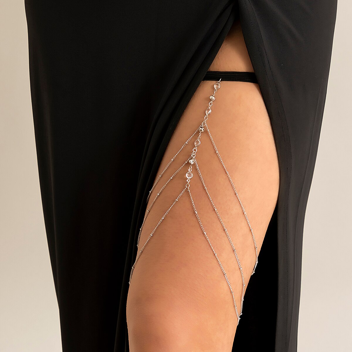 Boho Elastic Band Crystal Leg  - Ethnic Fashion Dress ulasan dan harga