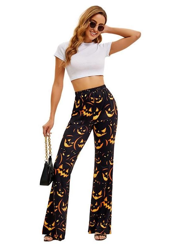 Halloween Bat Pumpkin Print Wo - Ethnic Wear Fashion Brand ulasan dan harga