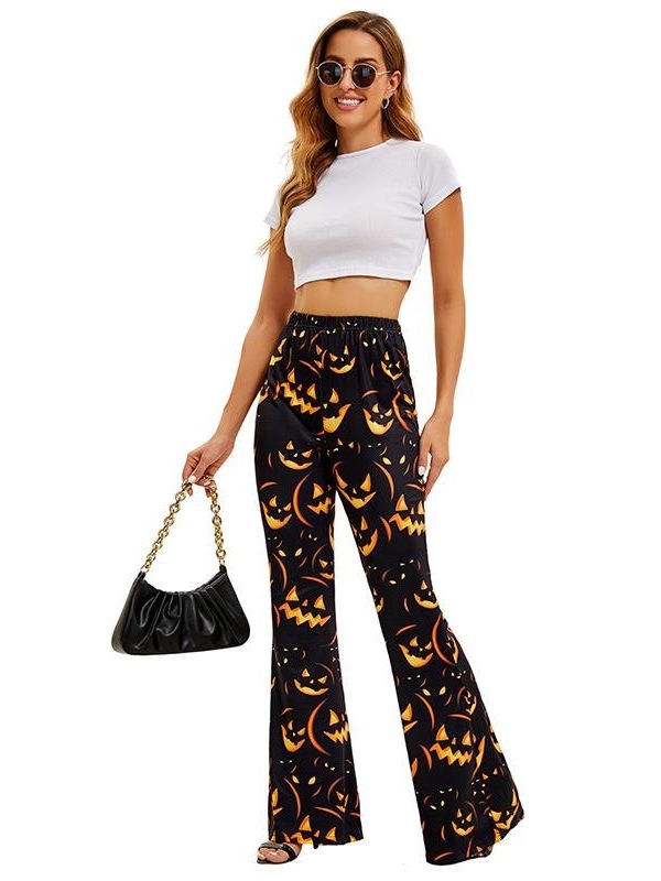 Halloween Bat Pumpkin Print Wo - Ethnic Wear Fashion Brand ulasan dan harga