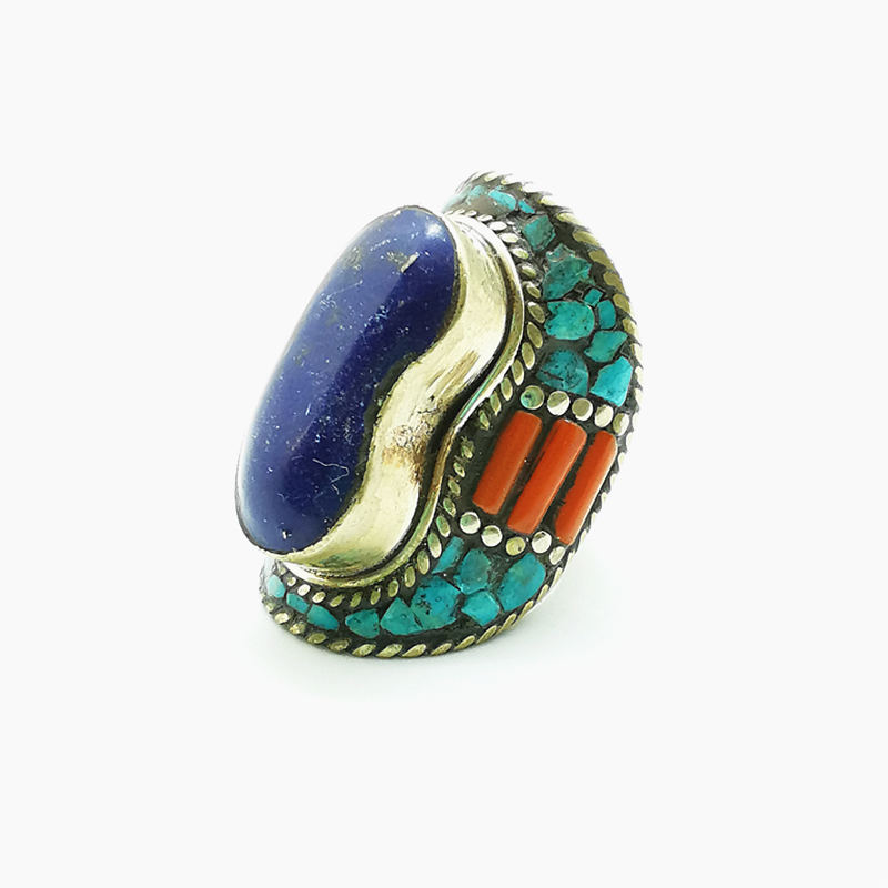 Tibetan Big Rings for Man Whit - Ethnic Fashion Com ulasan dan harga