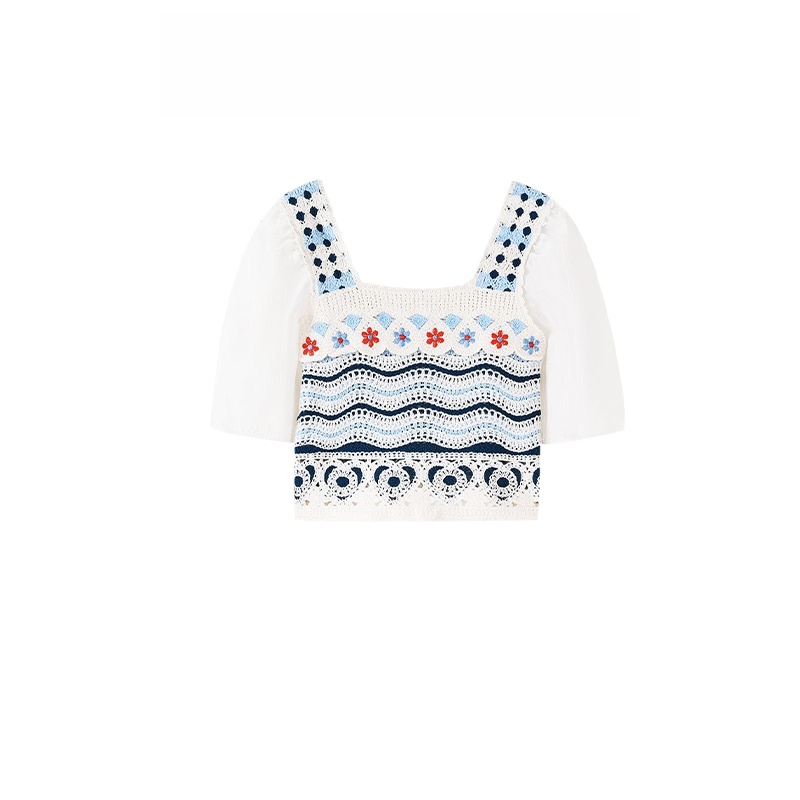Retro Hooked Floral Short Slee - Ethnic Fashion Dress ulasan dan harga