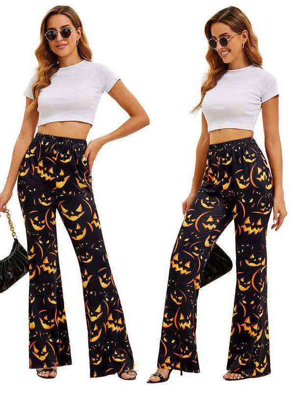 Halloween Bat Pumpkin Print Wo - Ethnic Wear Fashion Brand ulasan dan harga