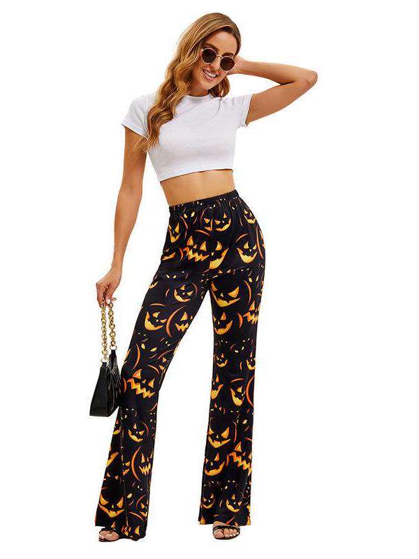 Halloween Bat Pumpkin Print Wo - Ethnic Wear Fashion Brand ulasan dan harga
