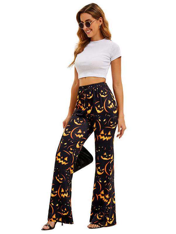 Halloween Bat Pumpkin Print Wo - Ethnic Wear Fashion Brand ulasan dan harga