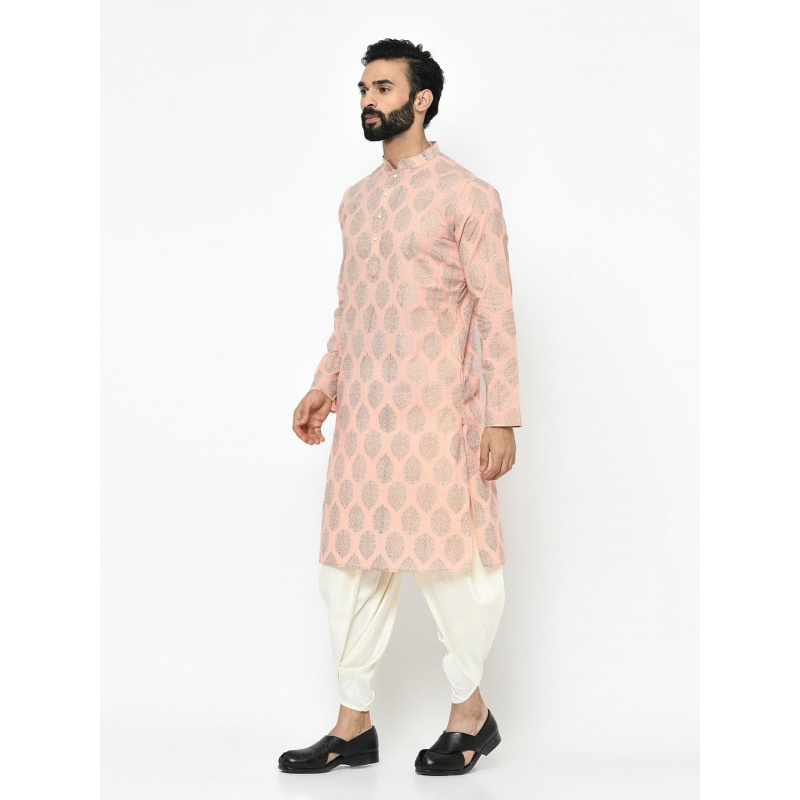 Mens Kurta - Printed Cotton Bl - Kurta Men Cotton ulasan dan harga