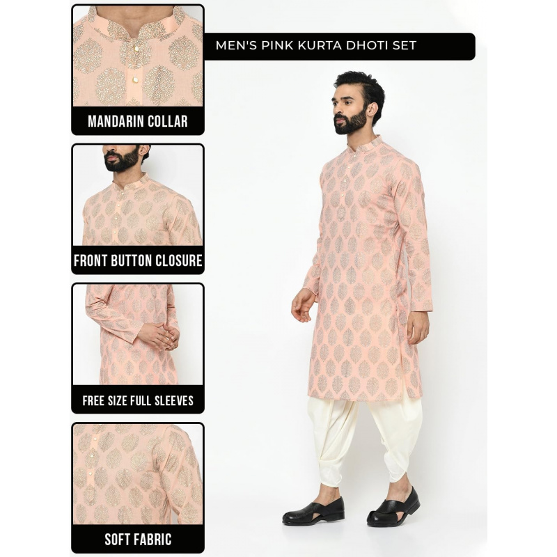 Mens Kurta - Printed Cotton Bl - Kurta Men Cotton ulasan dan harga