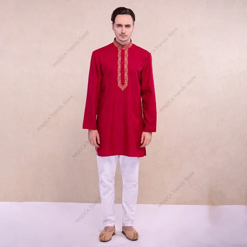 Indian Dress for Men Kurtas Sh - Kurta Men Cotton ulasan dan harga