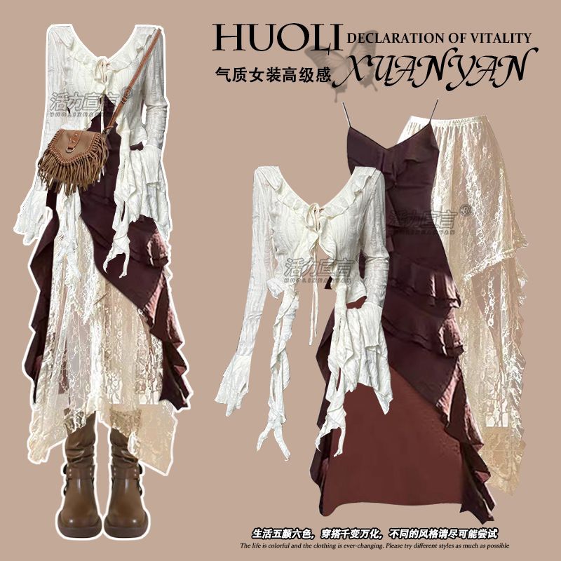Autumn New Irregular Slim Fit  - Ethnic Fashion Dress ulasan dan harga