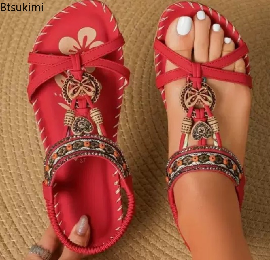 Women Bohemian Sandals Outdoor - Ethnic Fashion Dress ulasan dan harga