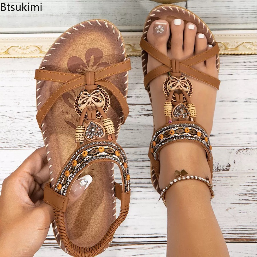 Women Bohemian Sandals Outdoor - Ethnic Fashion Dress ulasan dan harga