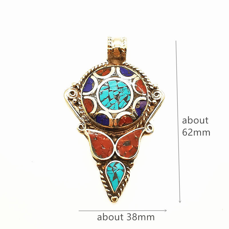 Nepal Hand Vintage Big Pendant - Ethnic Fashion Com ulasan dan harga