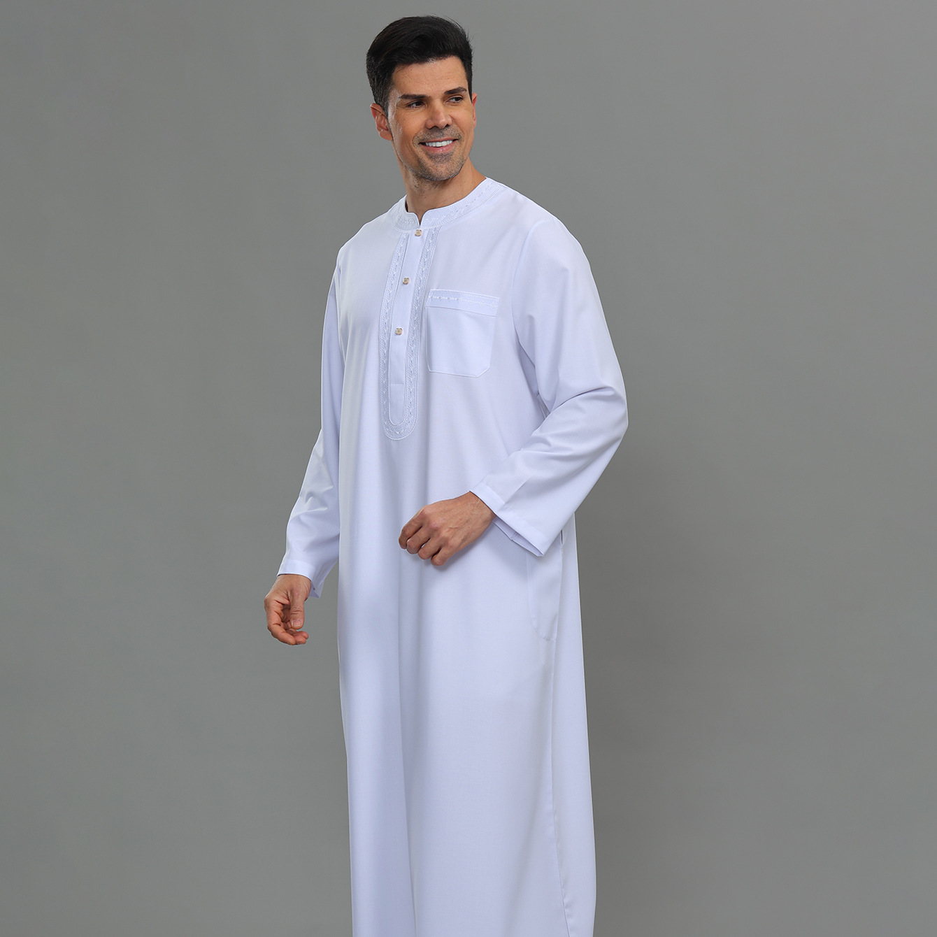 Mens Kaftan Thobe Button Down  - Kurta Men Cotton ulasan dan harga