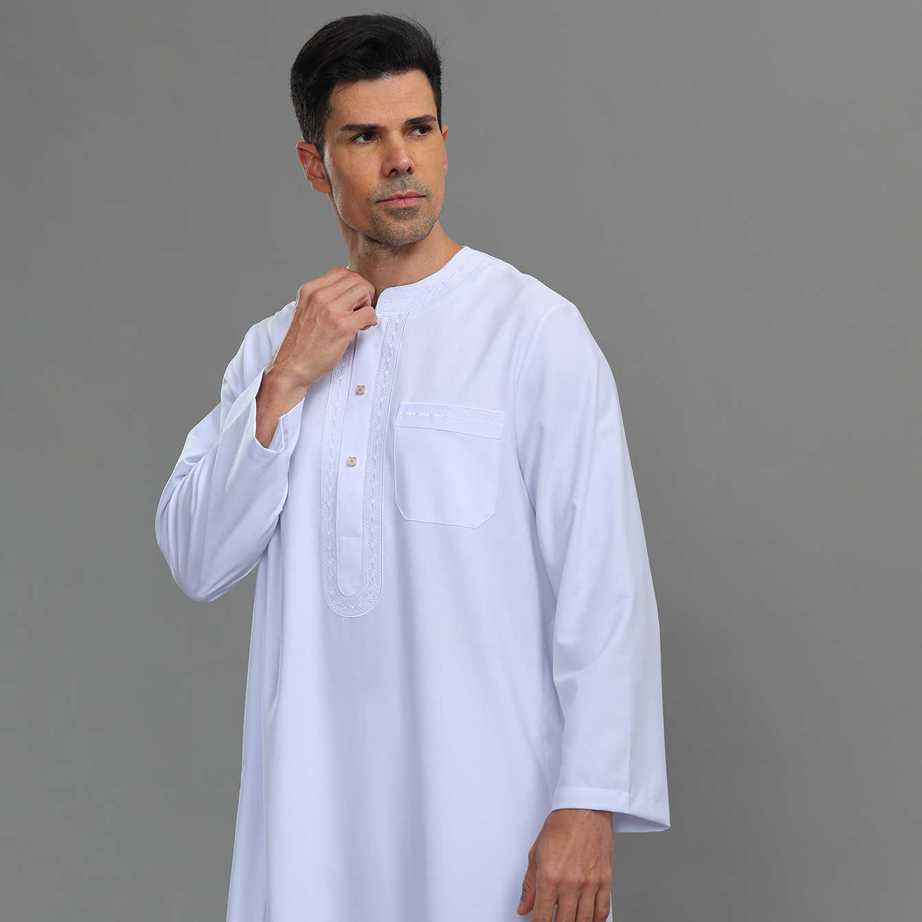Mens Kaftan Thobe Button Down  - Kurta Men Cotton ulasan dan harga