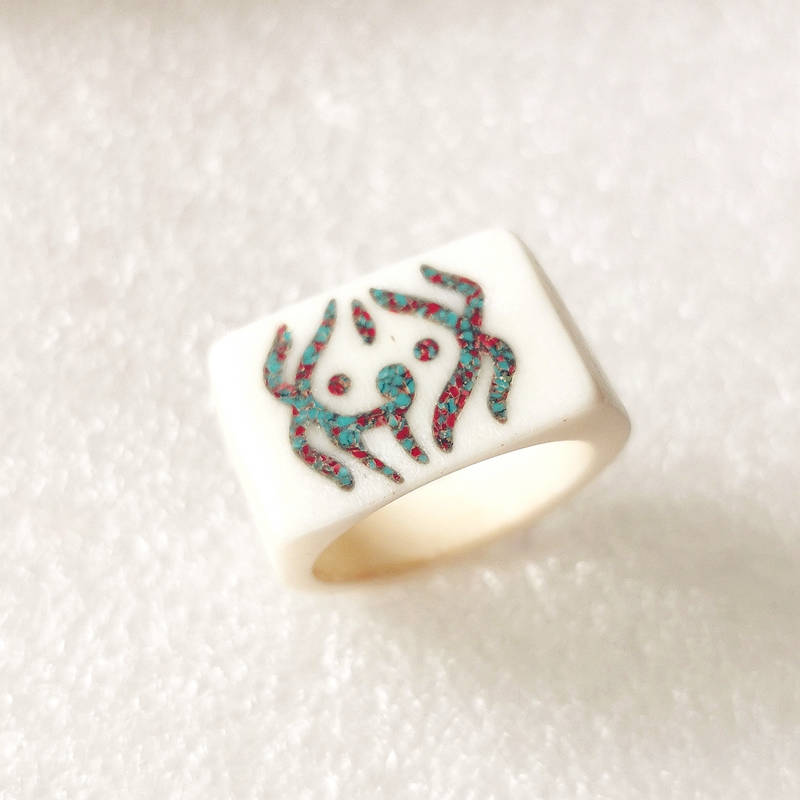 Tibetan Amulet Symbols Ring fo - Ethnic Fashion Com ulasan dan harga