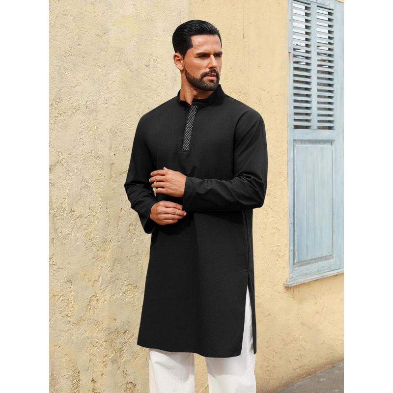 Mens Kaftan Thobe Long Sleeve  - Kurta Men Cotton ulasan dan harga