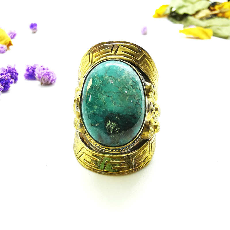 Tibetan Big Rings for Man Gold - Ethnic Fashion Com ulasan dan harga
