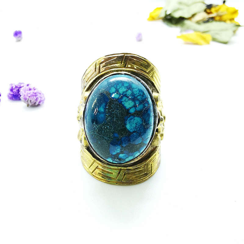 Tibetan Big Rings for Man Gold - Ethnic Fashion Com ulasan dan harga